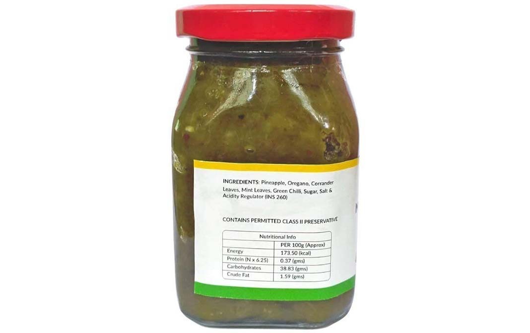 Arko's Mint Pineapple Chutney    Glass Jar  200 grams